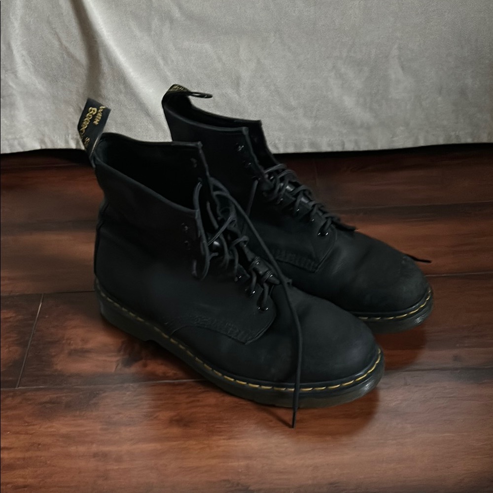 Dr. Martens Black Leather Boots for Men